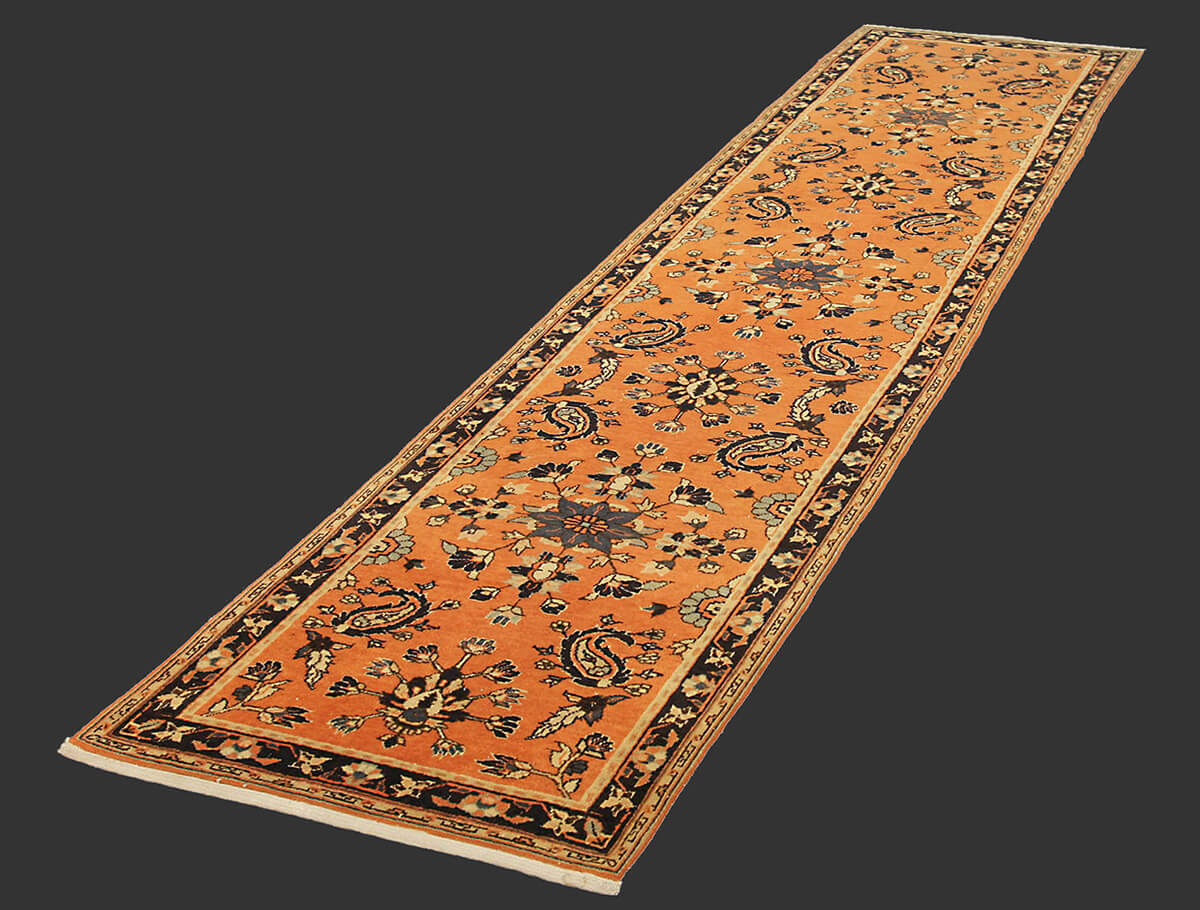 Tapis Couloir Persan Semi-Antique Saruk n°:90930716